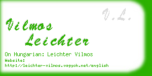 vilmos leichter business card